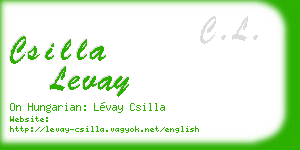 csilla levay business card
